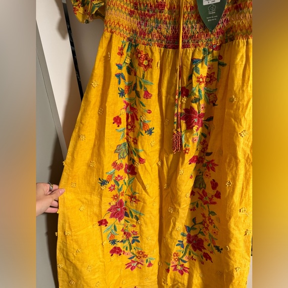 FARM RIO Flower Dream Floral Smocked Puff-sleeve Maxi Dress NWT - Picture 5 of 7